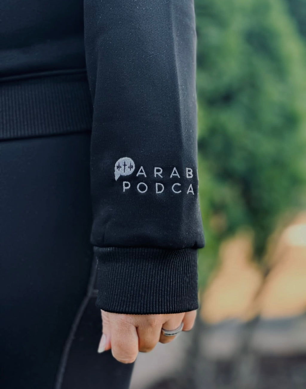 Embroidered Sin of The World Black Hoodie