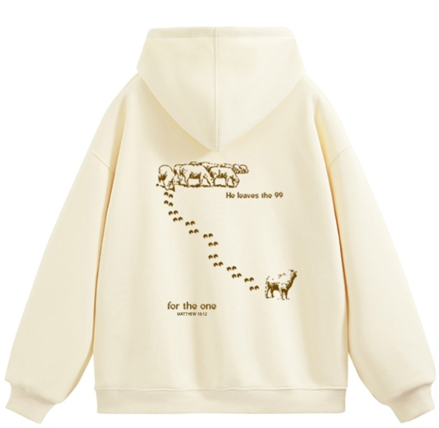 Embroidered Lost Sheep Sand Hoodie