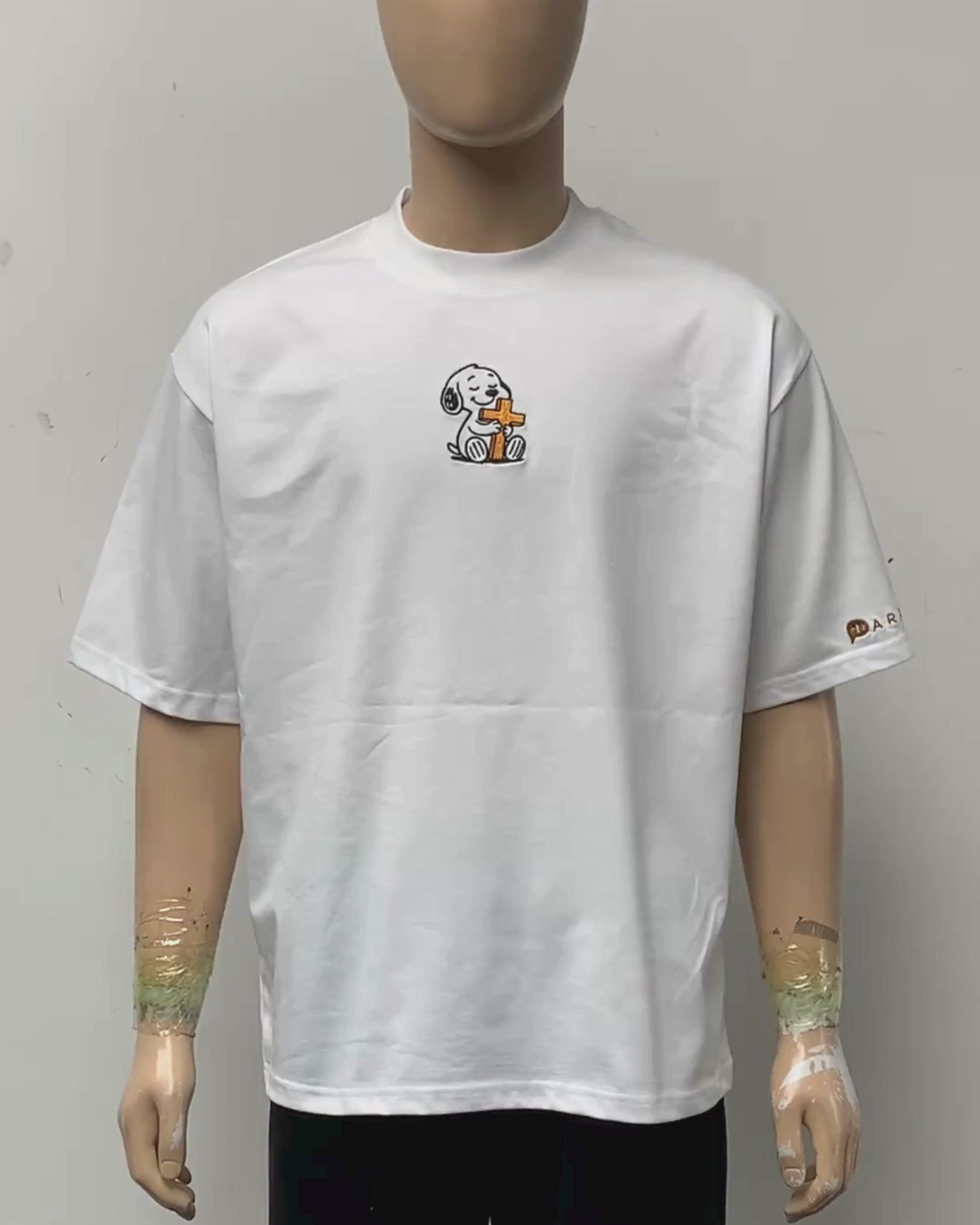 Pup Oversized Embroidered Tee